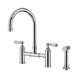 An image of Nero Tapware York Bridge Kitchen Set With Hand Spray Chrome