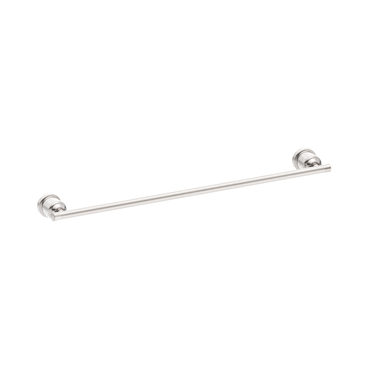 An image of Nero Tapware York Single Towel Rail 600mm Brushed Nickel