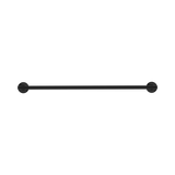 An image of Nero Tapware York Single Towel Rail 600mm Matte Black