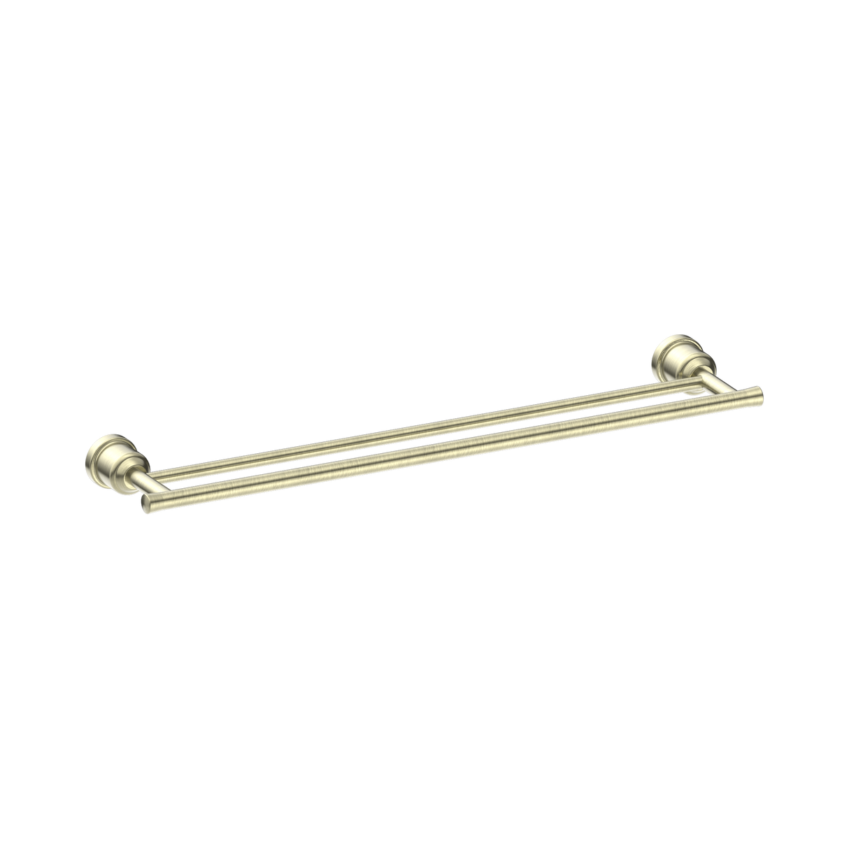 An image of Nero Tapware York Double Towel Rail 600mm Aged Brass