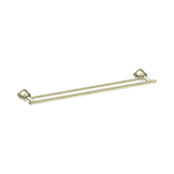 An image of Nero Tapware York Double Towel Rail 600mm Aged Brass