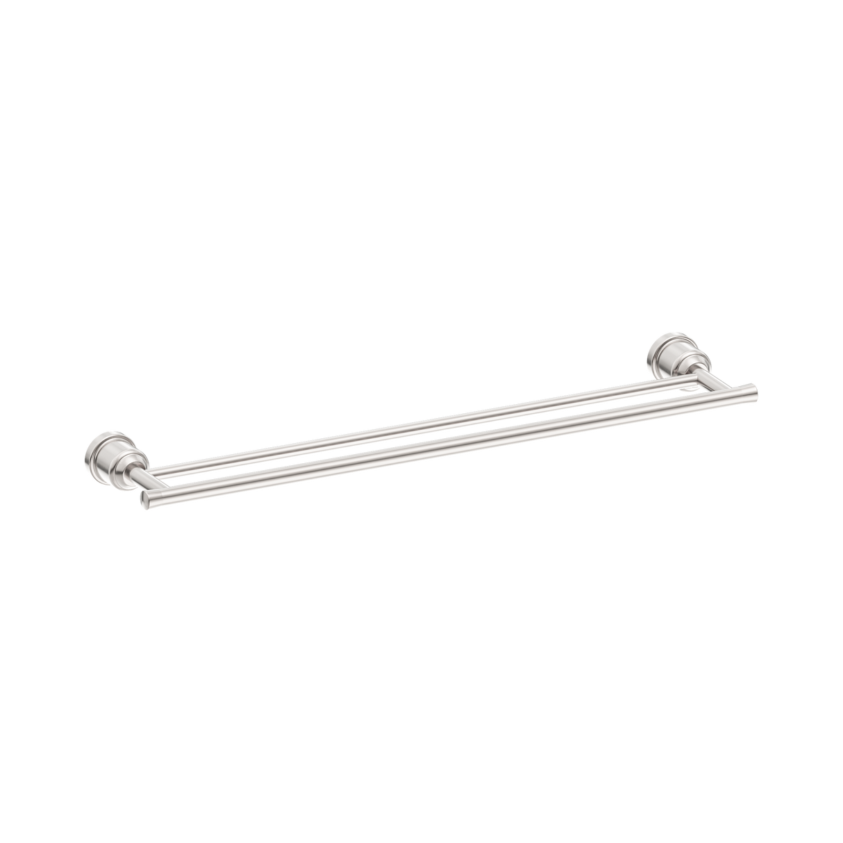 An image of Nero Tapware York Double Towel Rail 600mm Brushed Nickel