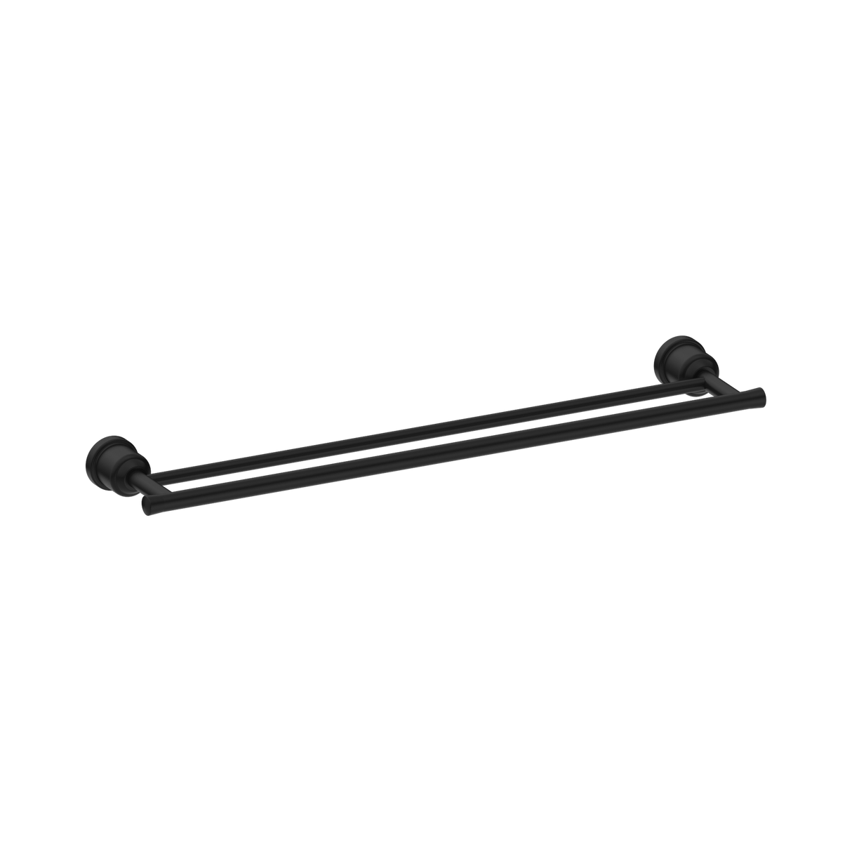 An image of Nero Tapware York Double Towel Rail 600mm Matte Black