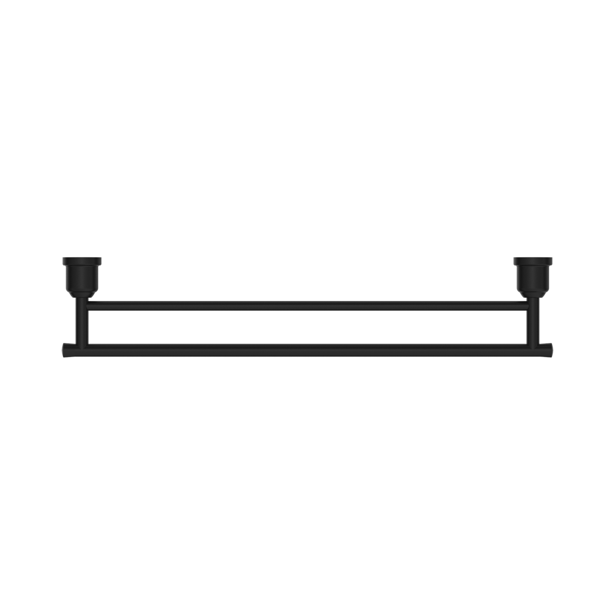 An image of Nero Tapware York Double Towel Rail 600mm Matte Black