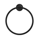 An image of Nero Tapware York Towel Ring Matte Black