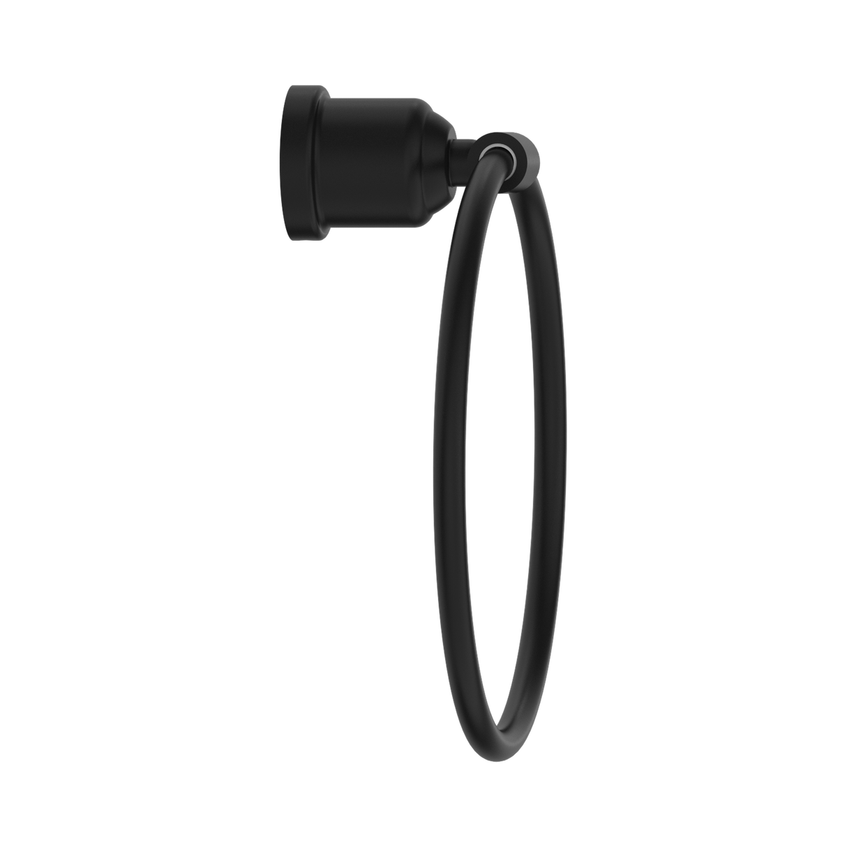 An image of Nero Tapware York Towel Ring Matte Black