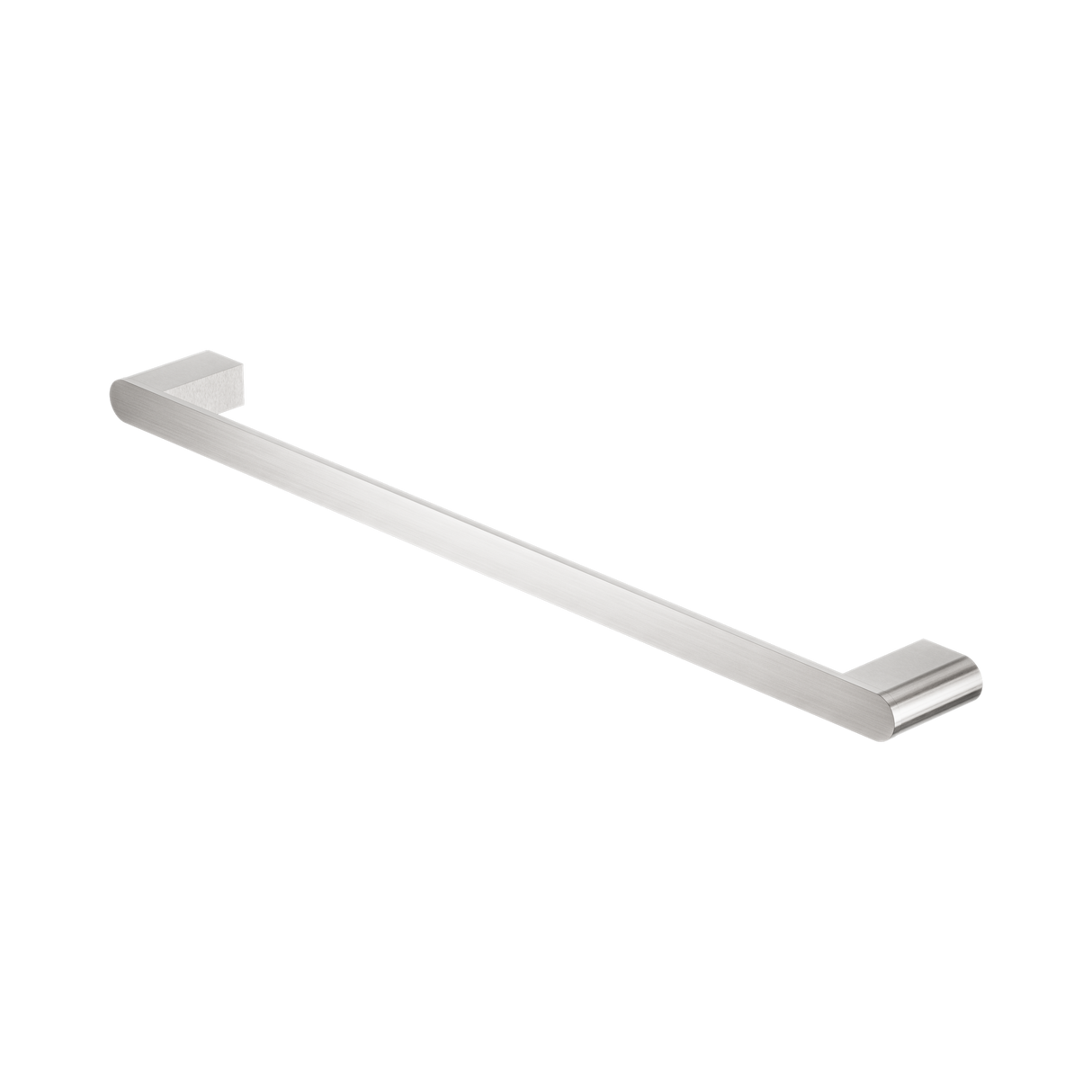 An image of Nero Tapware Bianca Single Towel Rail 600mm Brushed Nickel