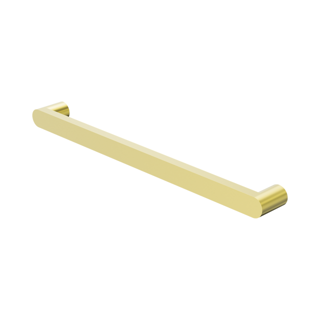 An image of Nero Tapware Bianca 240V Single Heated Towel Rail Brushed Gold