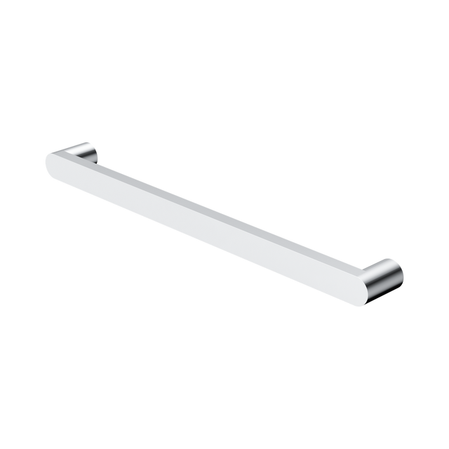 An image of Nero Tapware Bianca 240V Single Heated Towel Rail Chrome