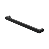 An image of Nero Tapware Bianca 240V Single Heated Towel Rail Matte Black