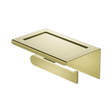 An image of Nero Tapware Bianca Toilet Roll Holder With Phone Holder Brushed Gold