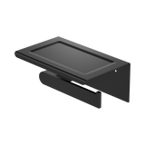An image of Nero Tapware Bianca Toilet Roll Holder With Phone Holder Matte Black