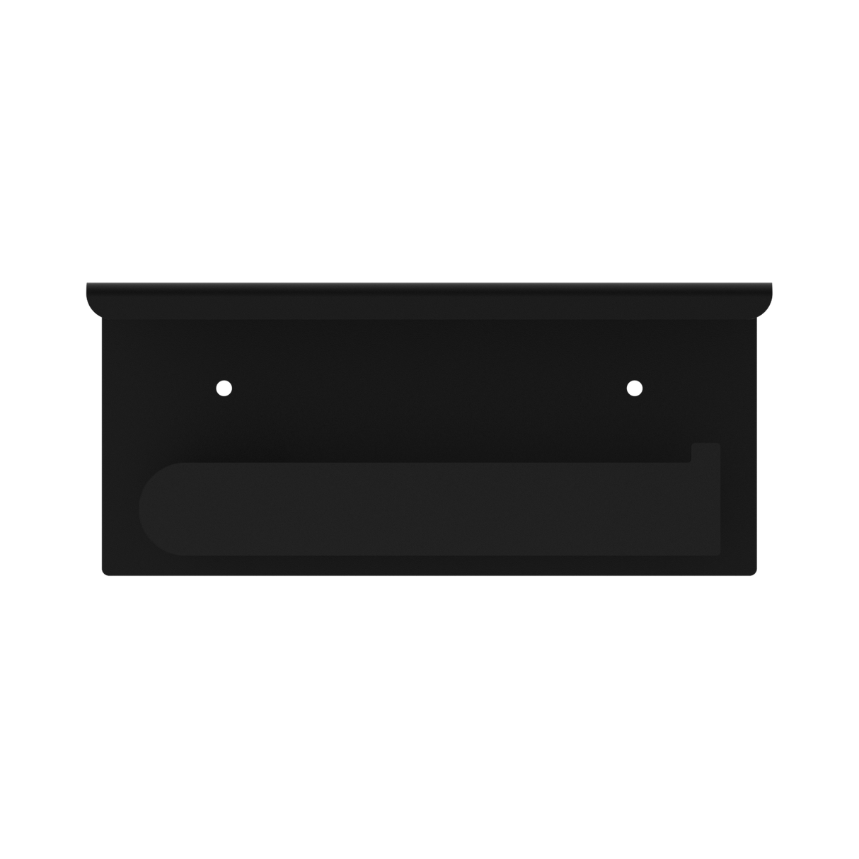 An image of Nero Tapware Bianca Toilet Roll Holder With Phone Holder Matte Black