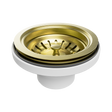 An image of Nero Tapware Kitchen Sink Basket Waste Brushed Gold