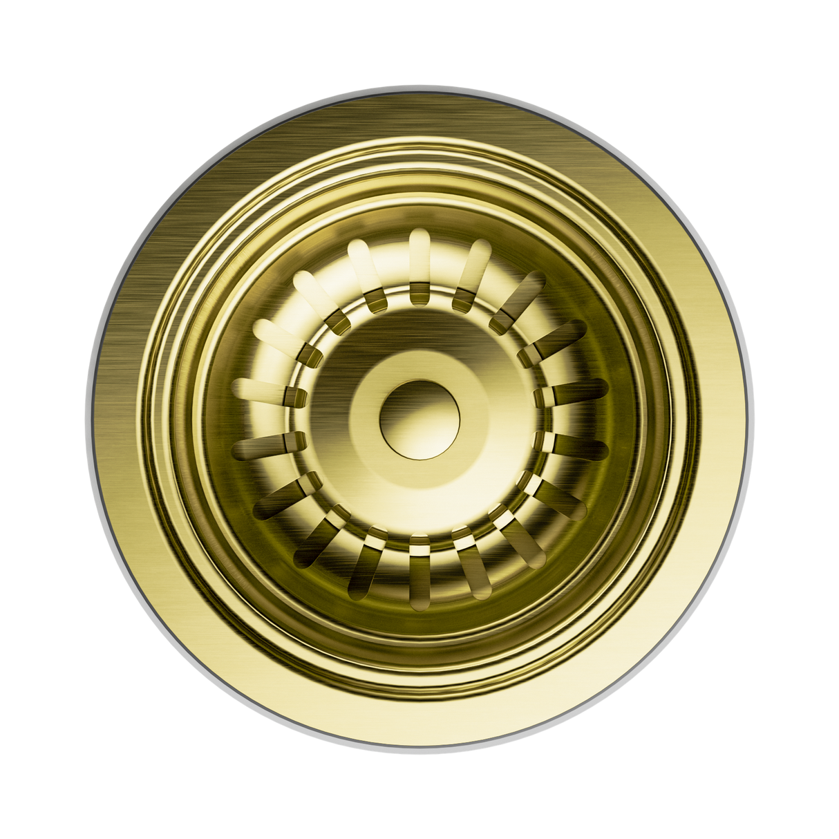 An image of Nero Tapware Kitchen Sink Basket Waste Brushed Gold
