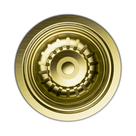 An image of Nero Tapware Kitchen Sink Basket Waste Brushed Gold
