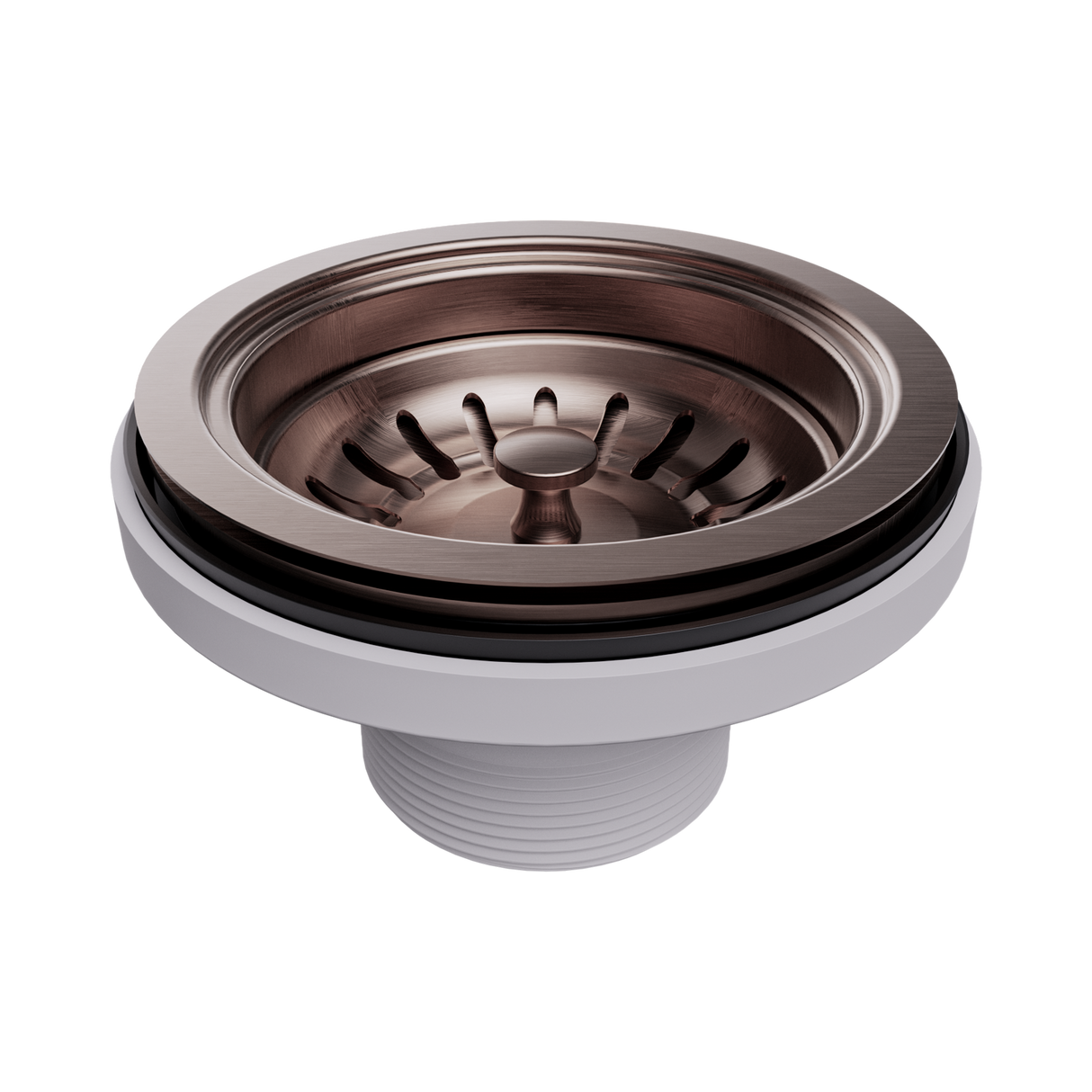 An image of Nero Tapware Kitchen Sink Basket Waste Brushed Bronze