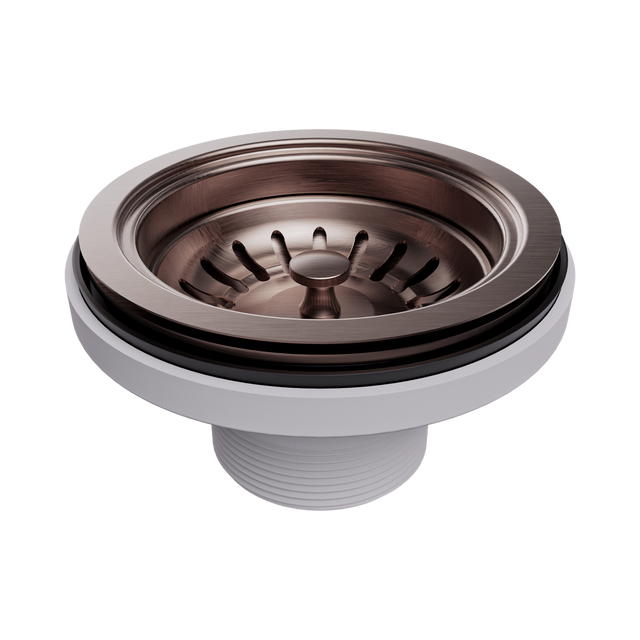 An image of Nero Tapware Kitchen Sink Basket Waste Brushed Bronze