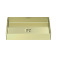 An image of Nero Tapware Opal Rectangle Stainless Steel Basin Brushed Gold