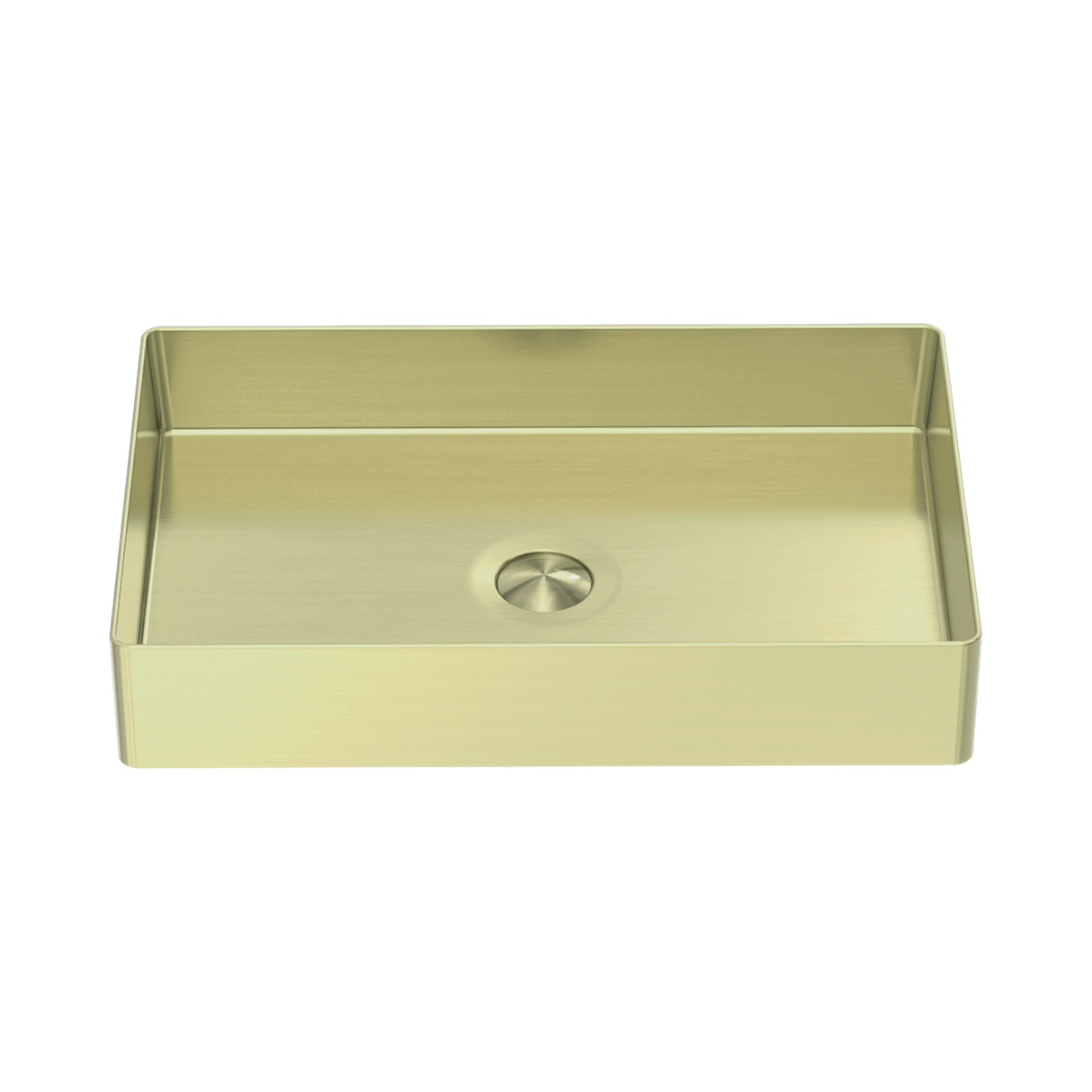 An image of Nero Tapware Opal Rectangle Stainless Steel Basin Brushed Gold