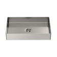 An image of Nero Tapware Opal Rectangle Stainless Steel Basin Brushed Nickel