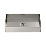An image of Nero Tapware Opal Rectangle Stainless Steel Basin Brushed Nickel