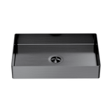 An image of Nero Tapware Opal Rectangle Stainless Steel Basin Graphite