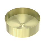 An image of Nero Tapware Opal Round 400mm Stainless Steel Basin Brushed Gold