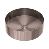 An image of Nero Tapware Opal Round 400mm Stainless Steel Basin Brushed Bronze