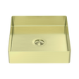 An image of Nero Tapware Opal Square 400mm Stainless Steel Basin Brushed Gold