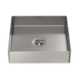 An image of Nero Tapware Opal Square 400mm Stainless Steel Basin Brushed Nickel