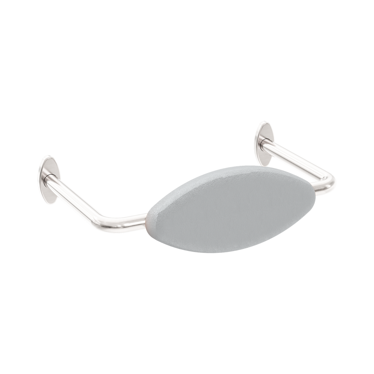 An image of Nero Tapware Mecca Care DDA Accessible Toilet Backrest Brushed Nickel