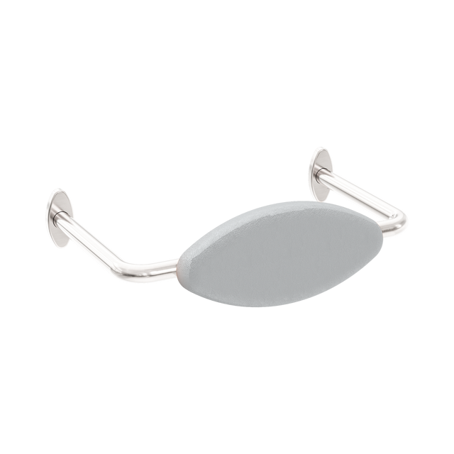 An image of Nero Tapware Mecca Care DDA Accessible Toilet Backrest Brushed Nickel