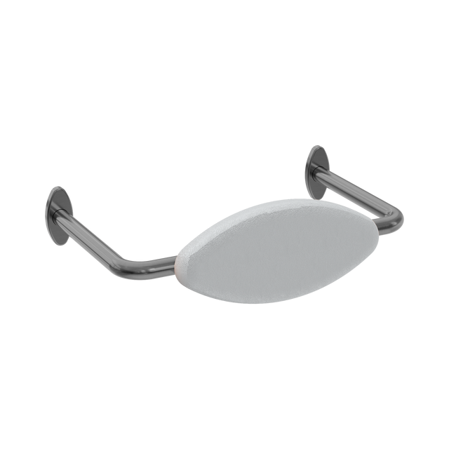 An image of Nero Tapware Mecca Care DDA Accessible Toilet Backrest Gun Metal