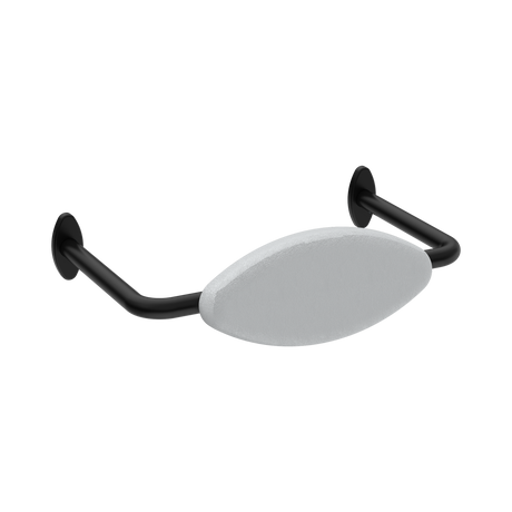 An image of Nero Tapware Mecca Care DDA Accessible Toilet Backrest Matte Black