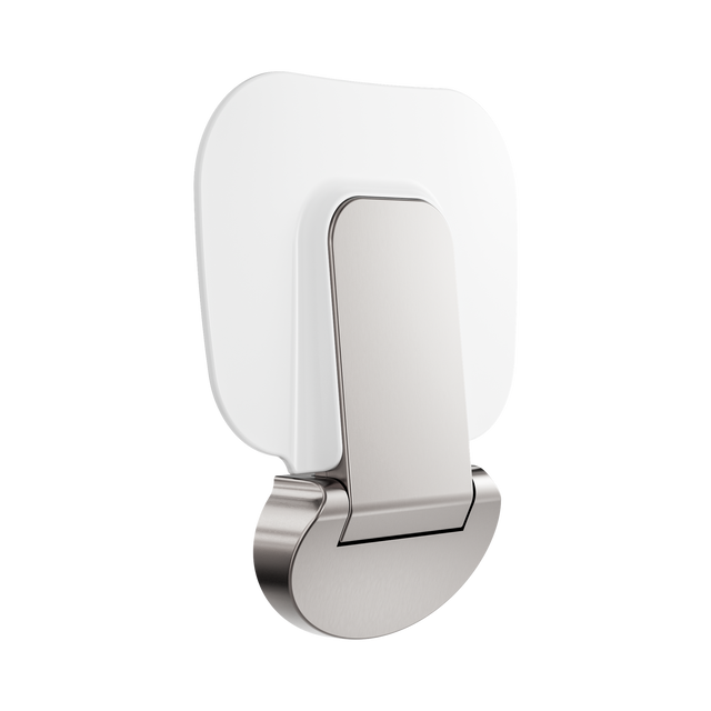 An image of Nero Tapware Mecca Care Shower Seat 400X330mm Brushed Nickel