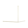 An image of Nero Tapware Mecca Care Curtain Rail 1200x1200mm 90 Degree Brushed Gold