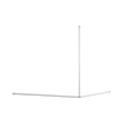 An image of Nero Tapware Mecca Care Curtain Rail 1200x1200mm 90 Degree Brushed Nickel