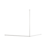 An image of Nero Tapware Mecca Care Curtain Rail 1200x1200mm 90 Degree Brushed Nickel