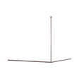 An image of Nero Tapware Mecca Care Curtain Rail 1200x1200mm 90 Degree Brushed Bronze