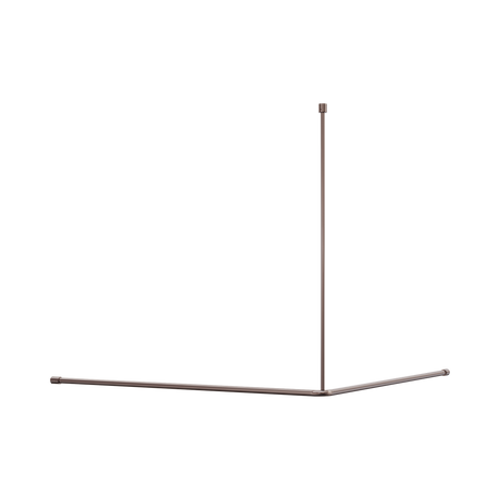 An image of Nero Tapware Mecca Care Curtain Rail 1200x1200mm 90 Degree Brushed Bronze