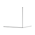 An image of Nero Tapware Mecca Care Curtain Rail 1200x1200mm 90 Degree Chrome