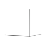 An image of Nero Tapware Mecca Care Curtain Rail 1200x1200mm 90 Degree Chrome