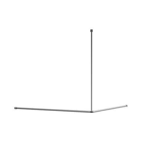 An image of Nero Tapware Mecca Care Curtain Rail 1200x1200mm 90 Degree Chrome
