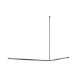 An image of Nero Tapware Mecca Care Curtain Rail 1200x1200mm 90 Degree Gun Metal