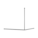 An image of Nero Tapware Mecca Care Curtain Rail 1200x1200mm 90 Degree Gun Metal