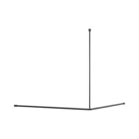 An image of Nero Tapware Mecca Care Curtain Rail 1200x1200mm 90 Degree Gun Metal