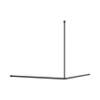 An image of Nero Tapware Mecca Care Curtain Rail 1200x1200mm 90 Degree Matte Black