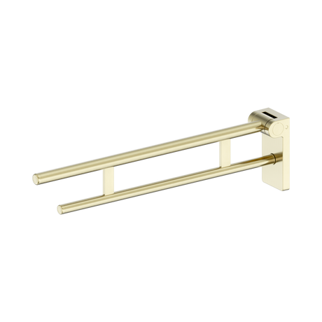 An image of Nero Tapware Mecca Care Foldable Toilet Support Arm Brushed Gold