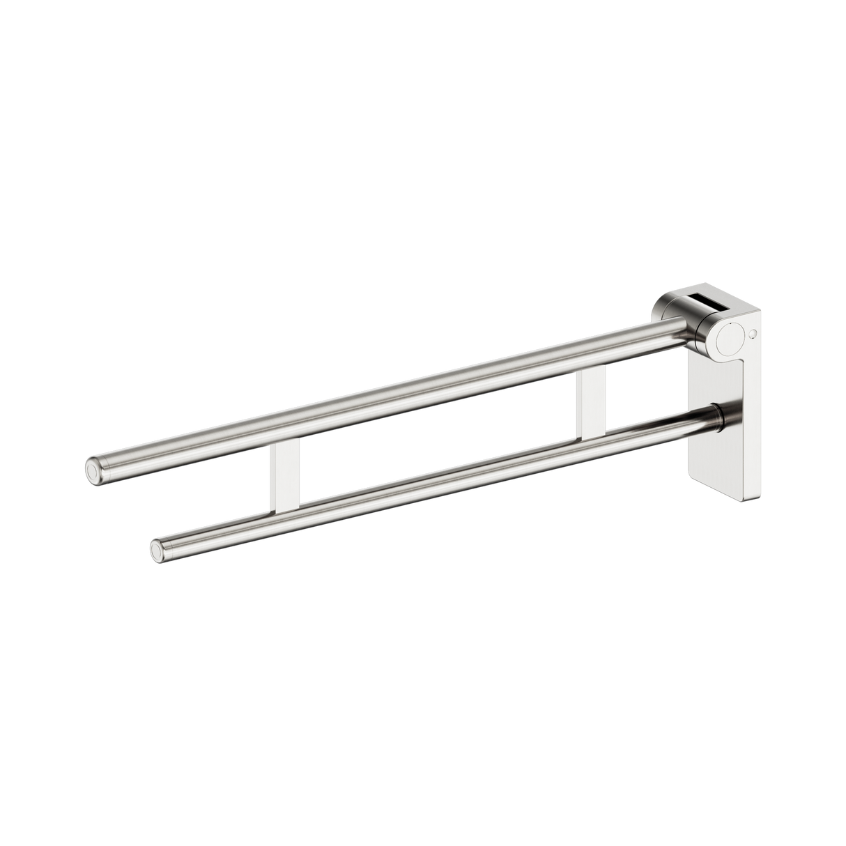 An image of Nero Tapware Mecca Care Foldable Toilet Support Arm Brushed Nickel
